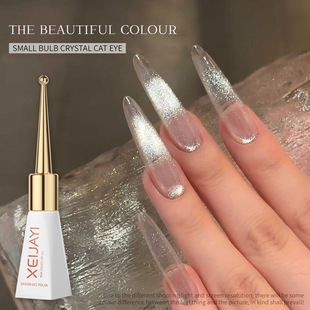 Xian Jia Yi Big Bulb Stone Cat's Eye Nail Polish Glue Ice Transparent Super Bright Flash All-match Cat's Eye Glue for Nail Art Shop