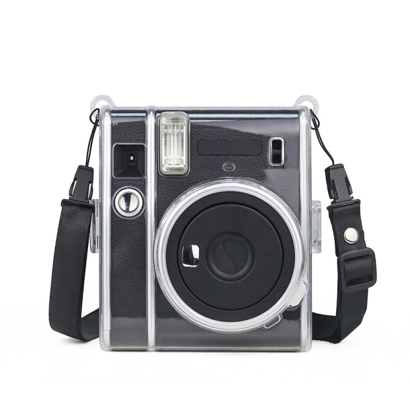 Suitable for Instax Mini 40 Camera Crystal Case, Transparent Mini Camera Storage Protective Case with Strap