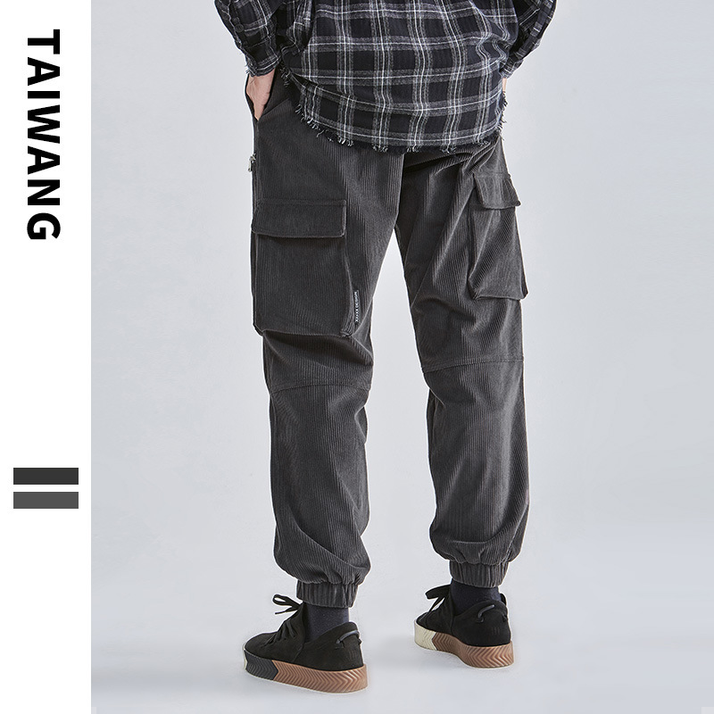 Herrenbekleidung Thai King Herrenbekleidung Tide Markenoveralls für Herren 2024 Herbst und Winter neue Herrenhosen Cordhosen für Herren_voghion.com