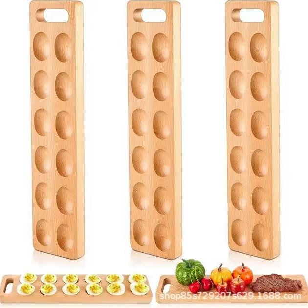 Трансграничный деревянный поднос с яйцом от дьявола Пасхальный поднос с яйцом от дьявола 12 отверстий