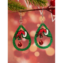 O 77717 Christmas Themed Wine Glass Earrings ʥ������ɰ���