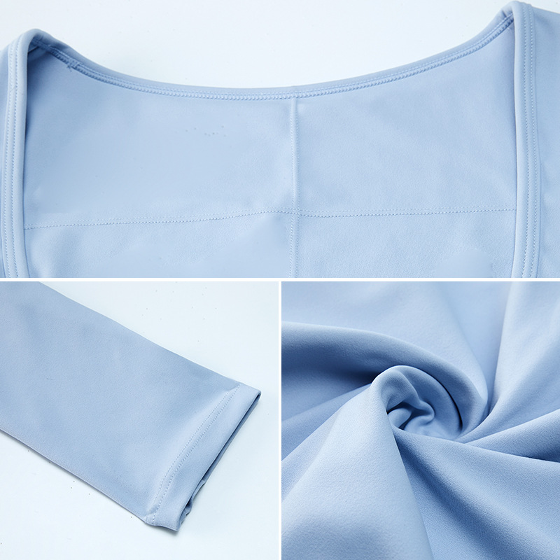 Yoga de mangas largas, camiseta de fitness de mujer, camiseta de yoga de espalda, camiseta de ejercicio al aire libre, ropa deportiva de secado rápido