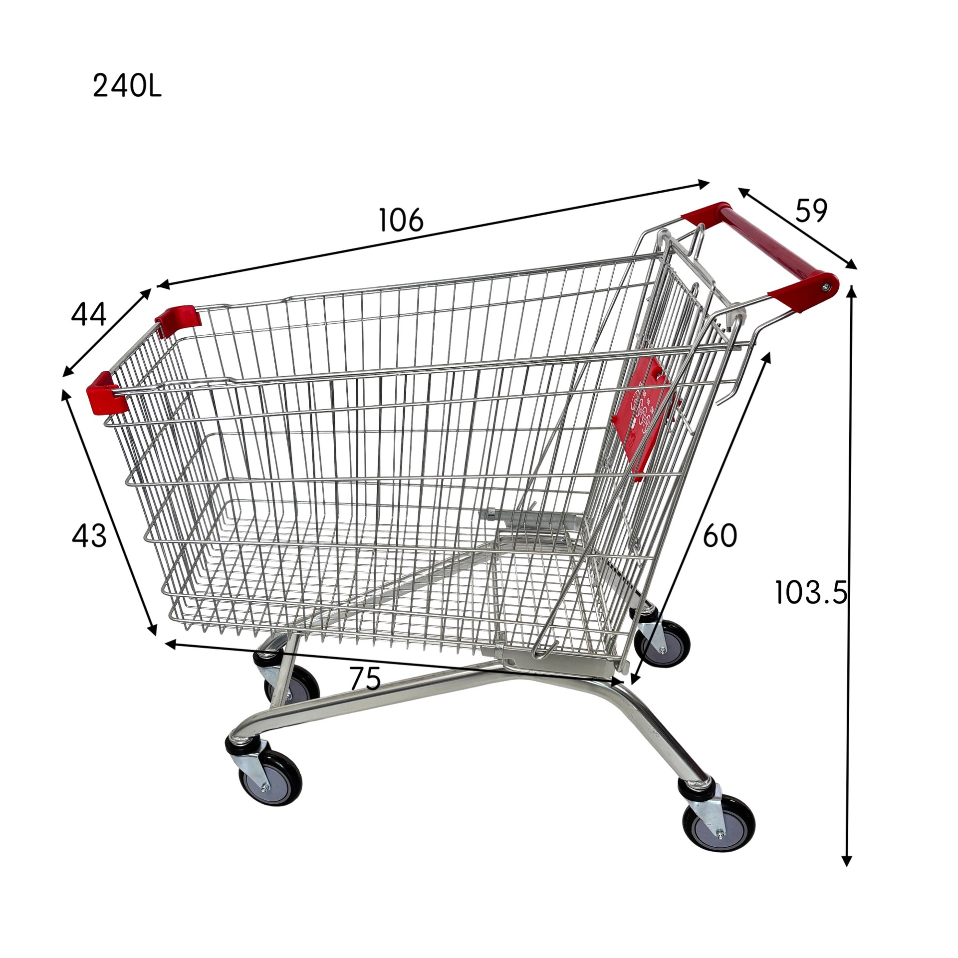240L 녹 방지 자동 휠 높은 구성 PU 휠