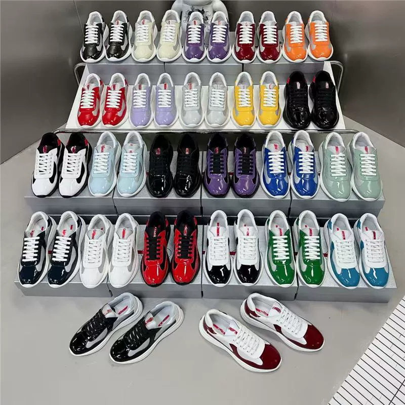 pjia 25 модные брендовые спортивные кроссовки из лакированной кожи на шнуровке мужские повседневные мужские туфли из яркой кожи из воловьей кожи мужская обувь пара обуви женская обувь