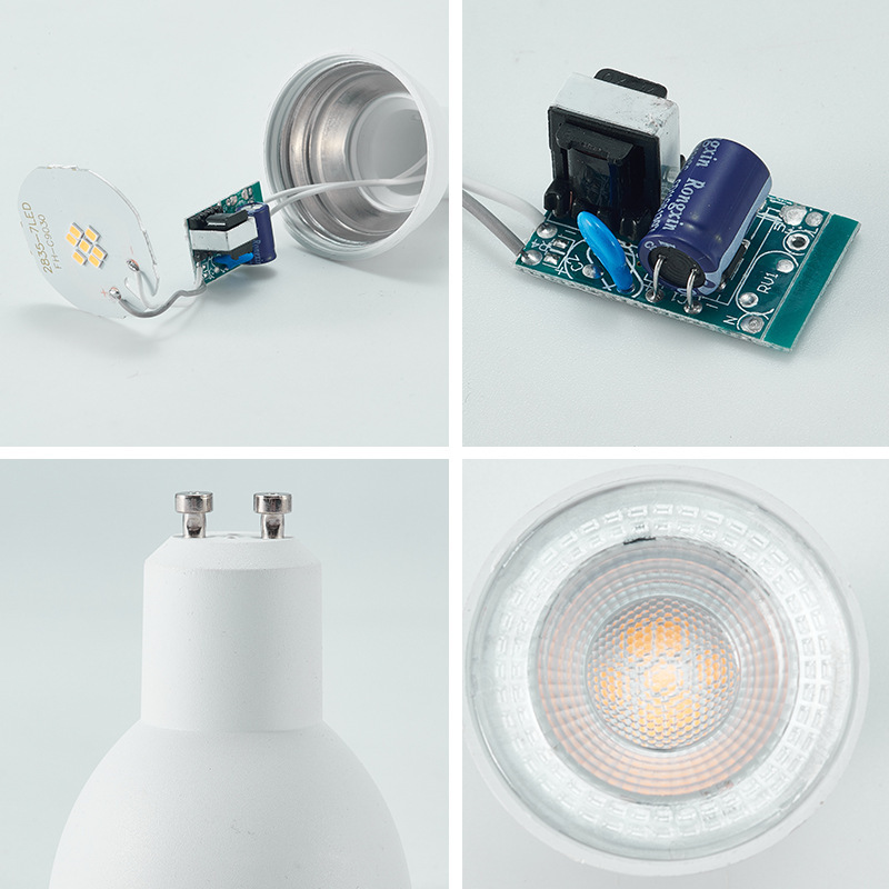 Taza de lámpara LED 5W / 7W / 10Wmr16GU10 taza de lámpara de foco sin estroboscopia taza de lámpara de aluminio envuelta en plástico image 3