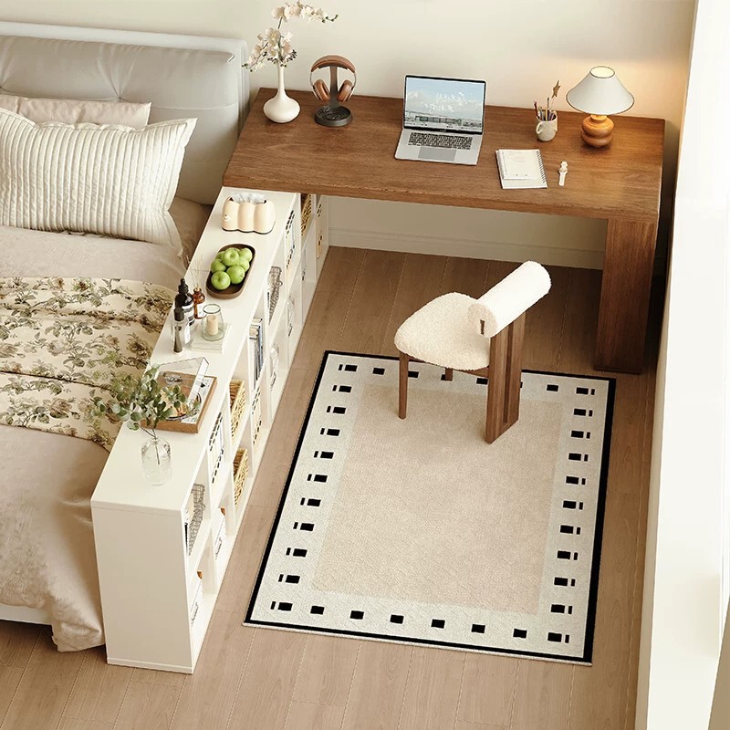 Solid Wood Corner Desk Bedroom Computer Desk Storage Cabinet Integrated Semi-Enclosed Bedside Cabinet Home Student Study Desk