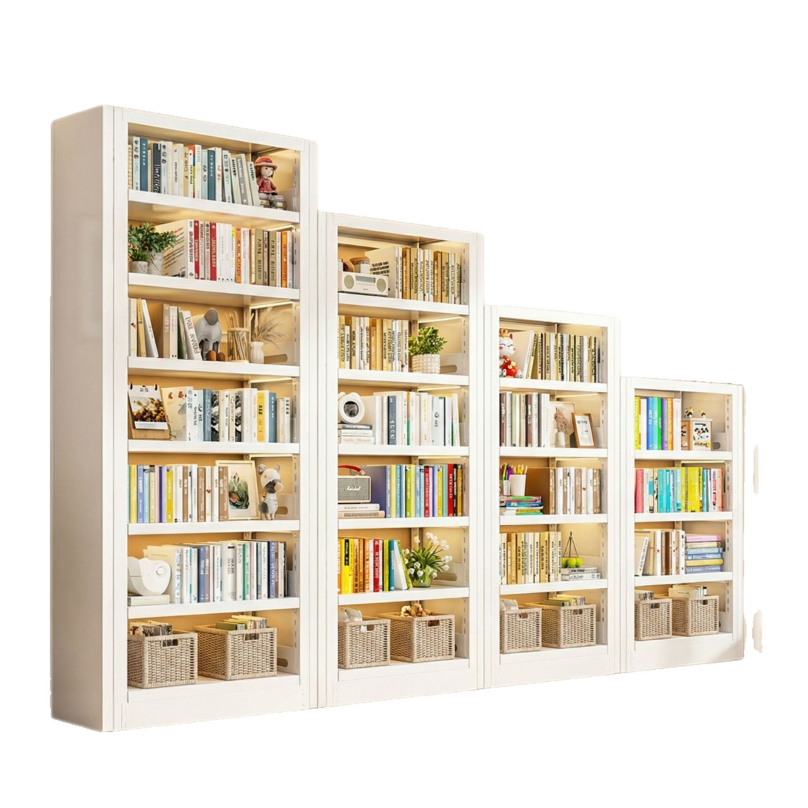 Estante de biblioteca sala de estar estante de libros de niños estante de acero estante de pared estante de librería doméstica estante de libros