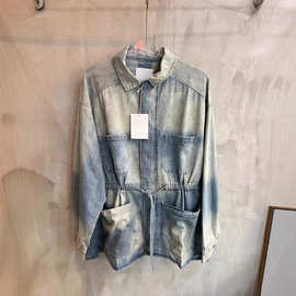 毒家现货正确版本AC家新款手工泥染牛仔外套夹克宽松版型男女同款