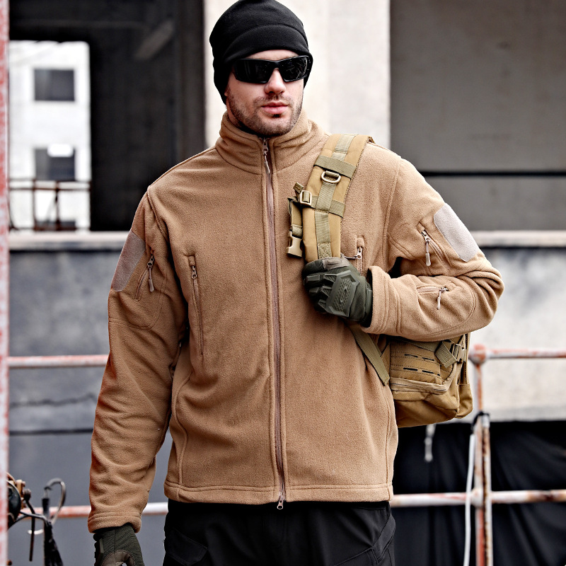 Winter Warmth Thicken Fleece Outdoor Turtleneck Padded Jacket Ski Snowboard Windproof Sweatshirt