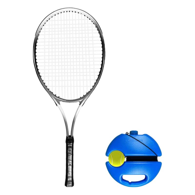 Tennis Trainer Outdoor with Line Rebound Tennis Racquet Set Beginner Tennis Racquet Single Double Training Set