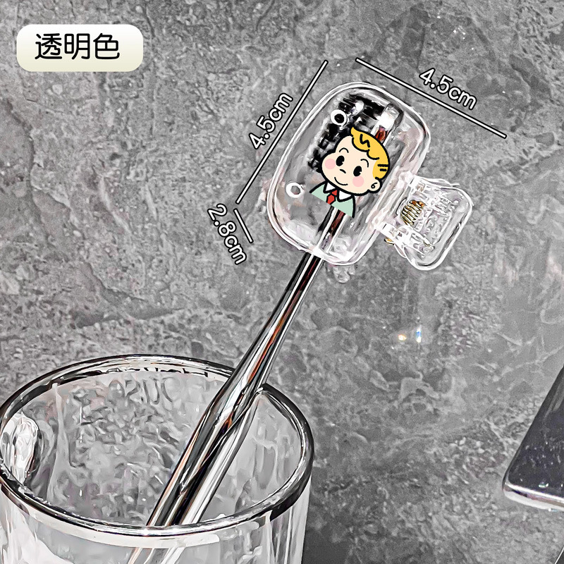 家庭用歯ブラシ収納クリップかわいい漫画歯ブラシヘッド保護カバー電動歯ブラシボックスダストカバーポータブル歯ブラシカバー|undefined