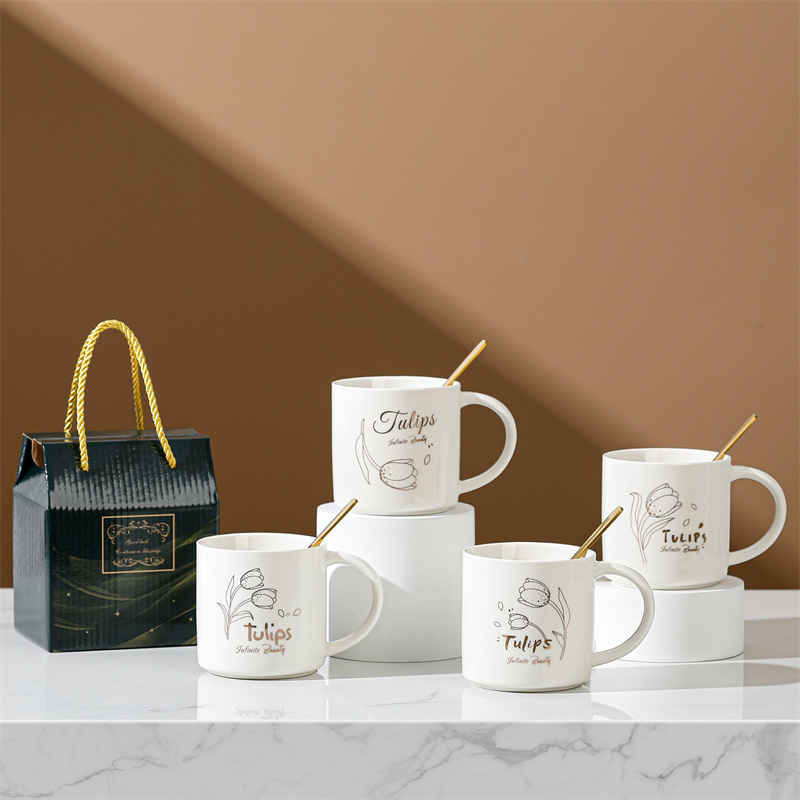 Taza de cerámica creativa taza de café de dibujos animados abre un pequeño evento de regalo publicitario taza de agua LOGO