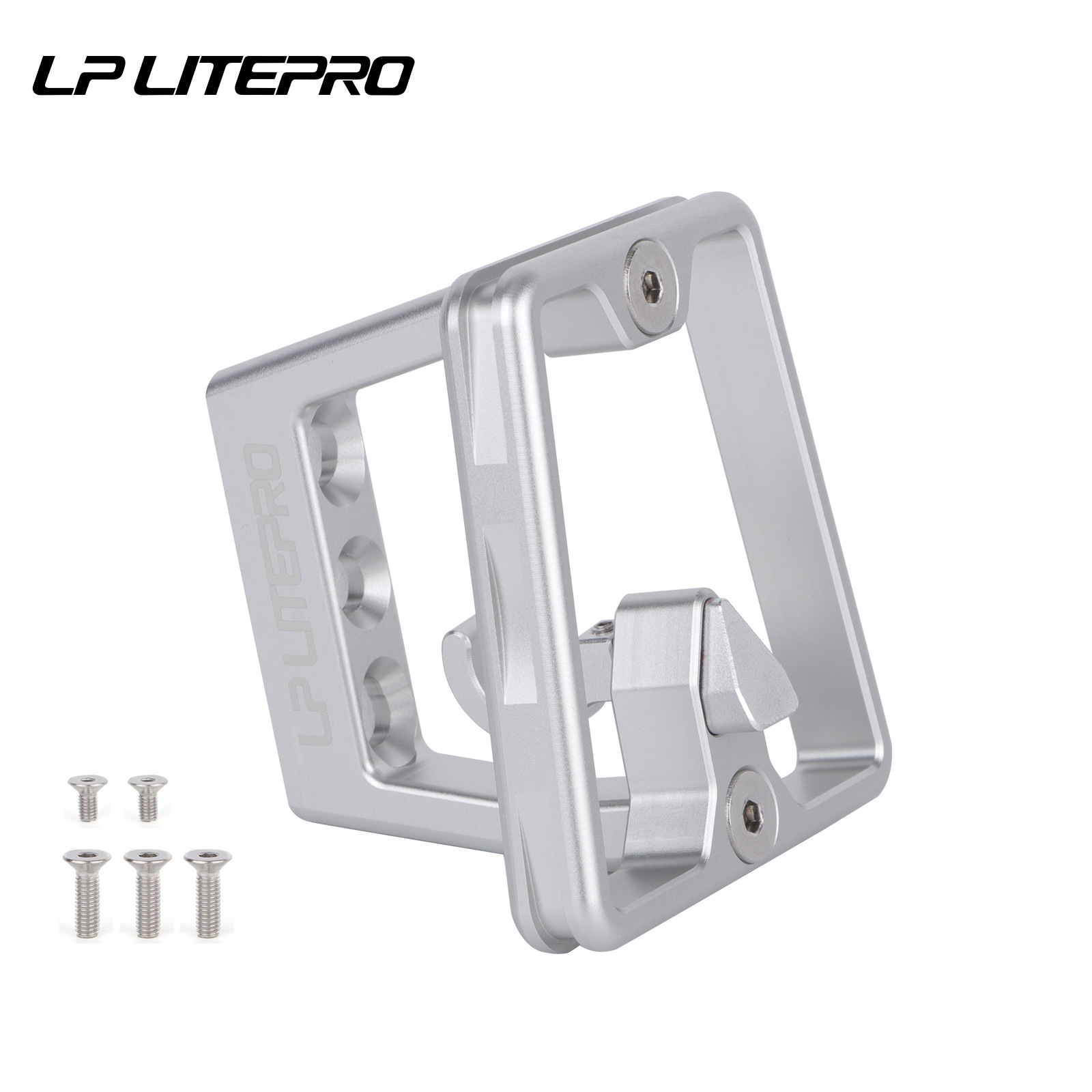 Adecuado para el coche plegable de tela pequeña línea grande soporte de Nariz de cerdo 3 agujeros aleación de aluminio estante delantero asiento delantero portador