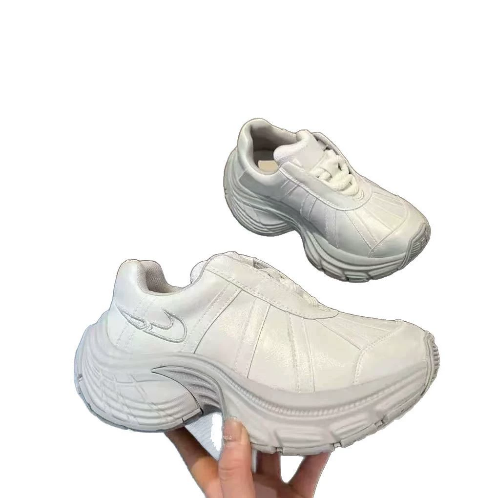 2025 весна новый стиль модная dad shoes универсальная повседневная обувь с толстой подошвой повышение роста женские кеды шнуровка цветовой список