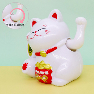 Plastic waving cat creative home desktop ornaments opening shop housewarming gift cake decorations