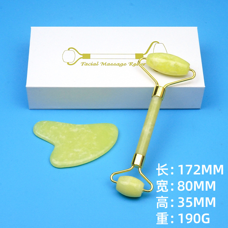 Fábrica al por mayor salón de belleza cuerpo entero espalda raspado masaje cara ojo Jade rodillo raspado tablero combinación traje