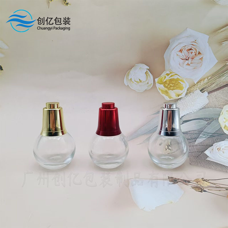 スポットメガ同型 30ml エッセンシャルオイルドロッパー ガラスボトル バブルオイルボトル ウォーターライトエッセンスオイルボトル|undefined