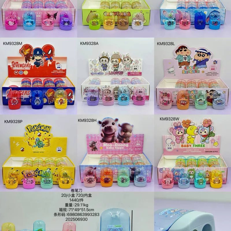 Cartoon three dimensional handheld small sharpener for early age, Birthday gift