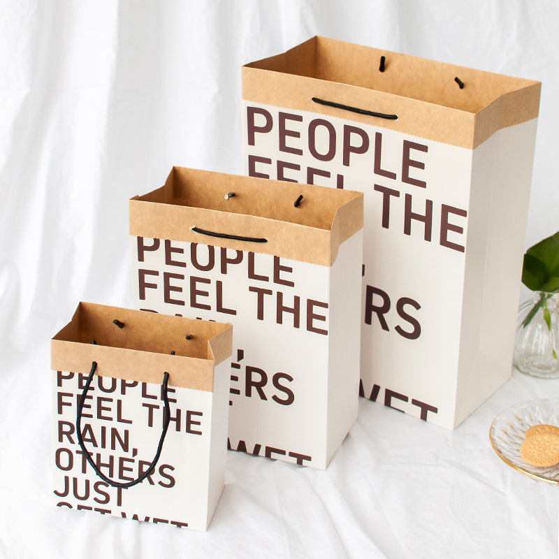 Gift Bag Portable Packaging Gift Bag Paper Bag Birthday Shoe Box Advanced Sense for Couple Tanabata Festival Packaging