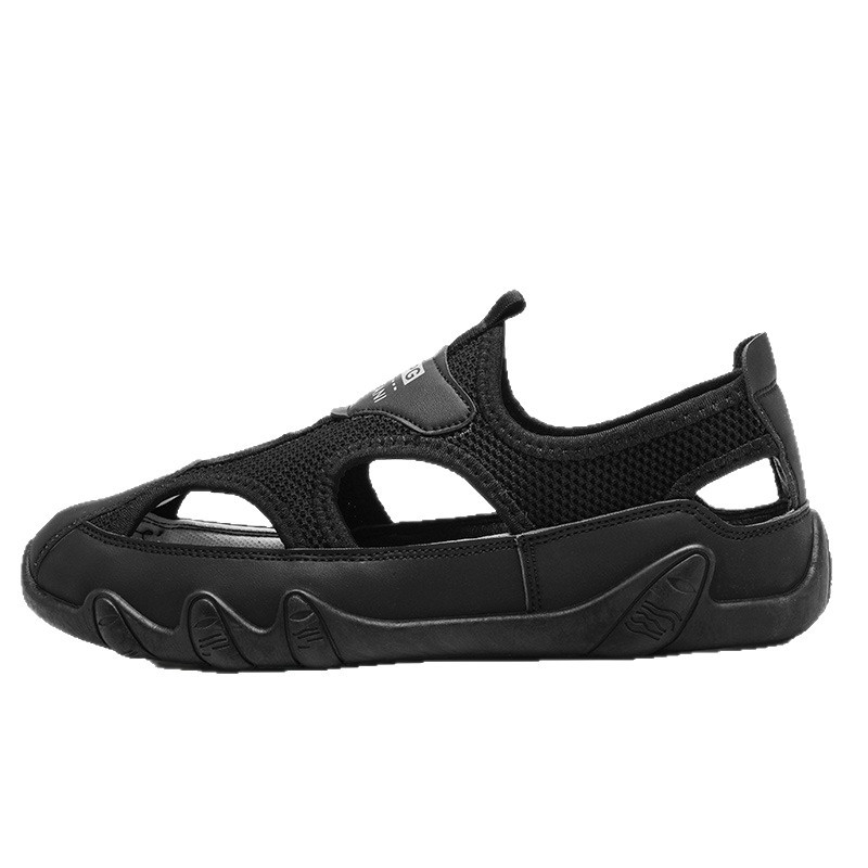 2025 diseñador verano ligero de gran tamaño malla hueca transpirable zapatos individuales de un pie Douyin zapatos casuales hombres