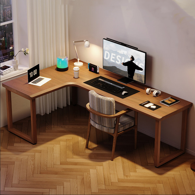 All-Solid Wood Corner Desk for Home Use, L-Shaped Corner Wall-Mounted Office Desk, Computer Desk, Student Bedroom Writing and Study Desk All-Solid Wood Corner Desk for Home Use, L-Shaped Corner Wall-Mounted Office Desk, Computer Desk, Student Bedroom Writing and Study Desk