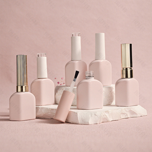 Source factory pink nail polish glass bottle nail polish bottle empty bottle nail polish packaging material new bottle