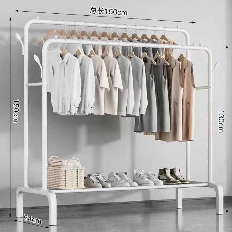 Perchero de secado plegable de pie para uso doméstico dormitorio balcón interior colgar ropa de forma sencilla