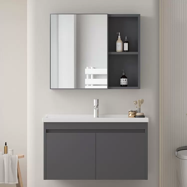 现代简约蜂窝铝合金浴室柜洗手洗脸陶瓷一体盆柜组合洗漱台小户型