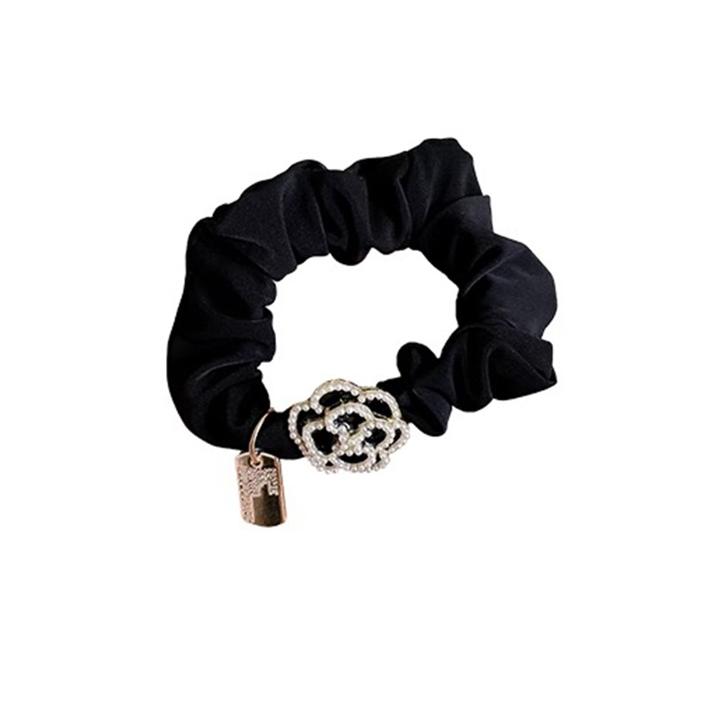 2023 nuevo tocado de cola de caballo alta banda de goma de temperamento Banda de pelo de intestino grueso de Flor Alta elástica diadema duradera lazo de pelo femenino