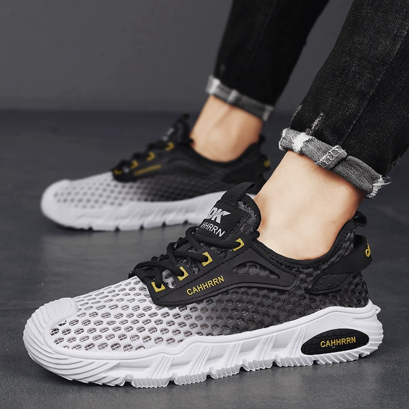 Дышащая сетка обувь мужская спортивная повседневная обувь студенческая летняя мужская обувь 2024 новая большая сетка полые туфли для мужчин