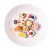 Small resin, cream food play, handle with accessories, handmade, bread