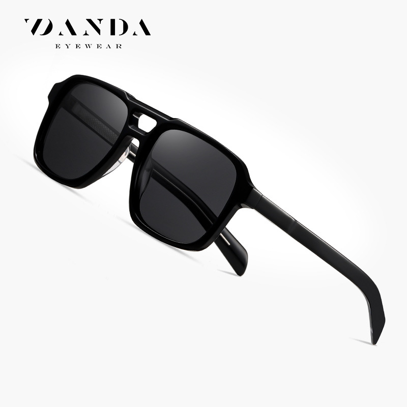 Lente polarizador de venta caliente de comercio exterior S32133 Gafas de sol de protección solar al aire libre transfronterizas de moda Gafas de sol hechas a mano con ácido acético