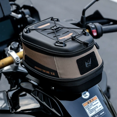 Motorcycle trunk Bag Magnetic Quick Release - brown