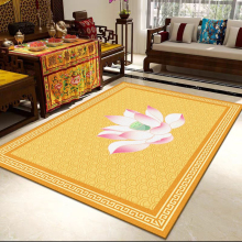 客厅耐脏易打理莲花地毯大堂荷花祈祷跪垫家用烧香磕头跪拜朝拜垫