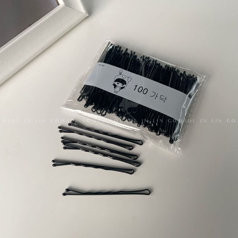100 bagged hair clip girl's side broken hair bangs clip side clip ~ South Korea simple basic black hair clip 100 bagged hair clip girl's side broken hair bangs clip side clip ~ South Korea simple basic black hair clip