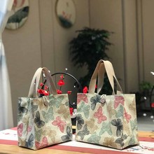 中号大容量手提包手拎包时尚妈咪新款便当袋帆布饭盒袋收纳袋