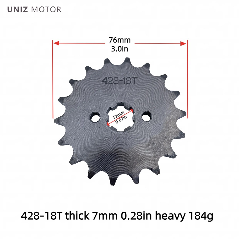 Manufacturer Wholesale Motorcycle Engine Small Gear Sprocket 420/428 Inner Hole 17-20 Motorcycle Parts