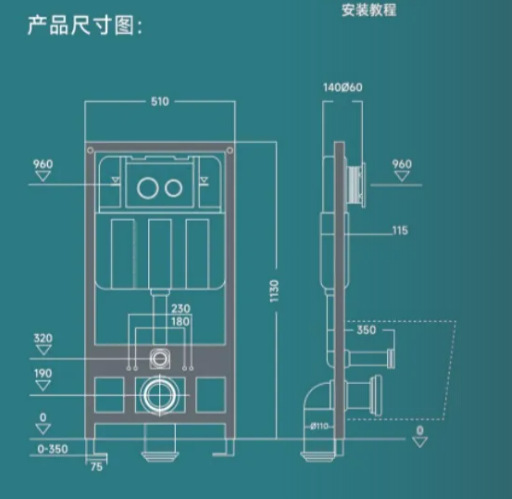 Our factory's new hidden plastic water tank, wall-mounted water tank, hanging toilet, toilet water tank and concealed water tank details Picture