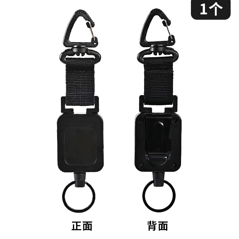 Fábrica de aleación de zinc fácil-Tire hebilla pistola gris hebilla telescópica fuerte tirador de alambre fácil-tirar del alpinismo alambre de acero herradura llavero