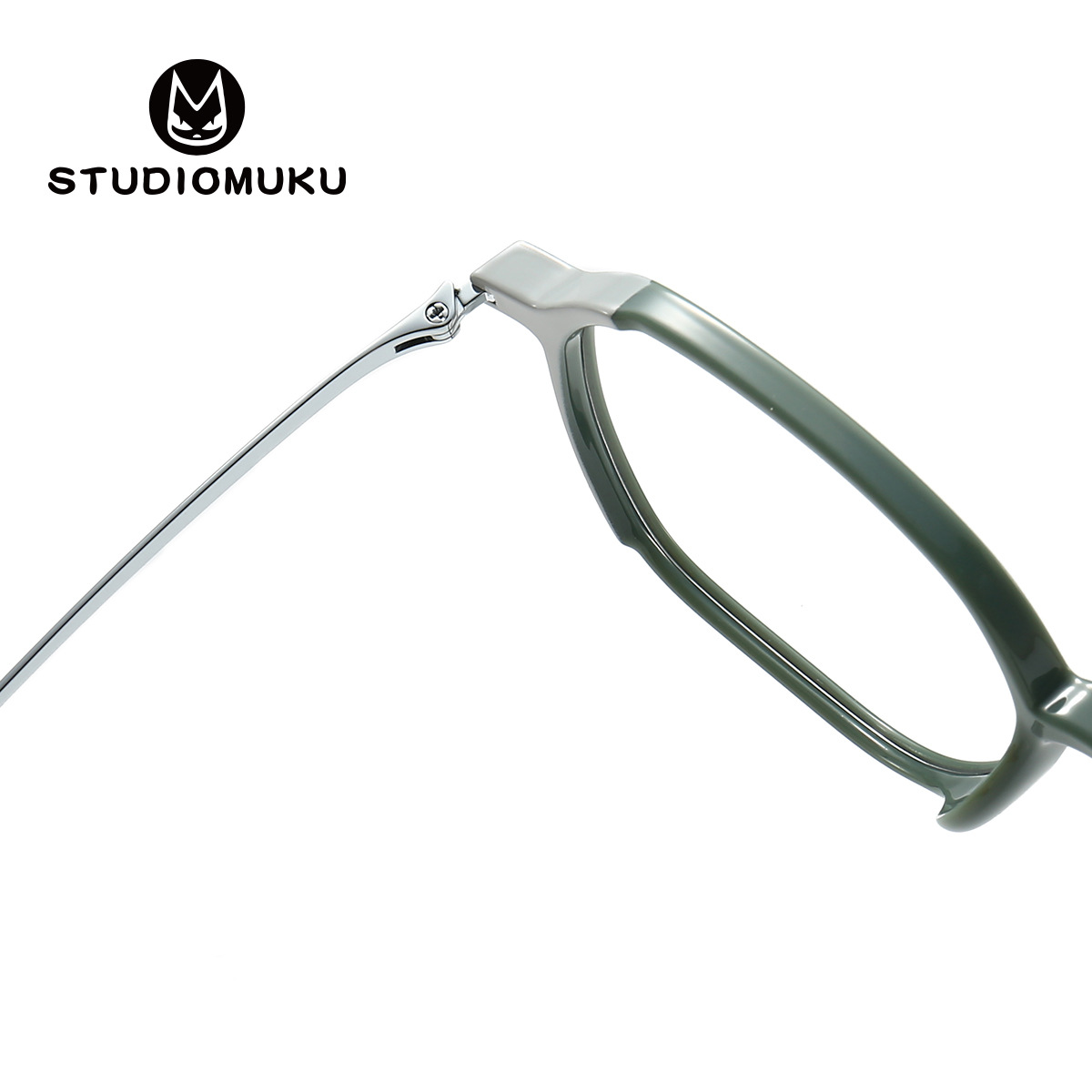 STUDIOMUKU madera fresco gafas marco cuadrado gafas marco liso gafas marco decorativo miopía marco gafas