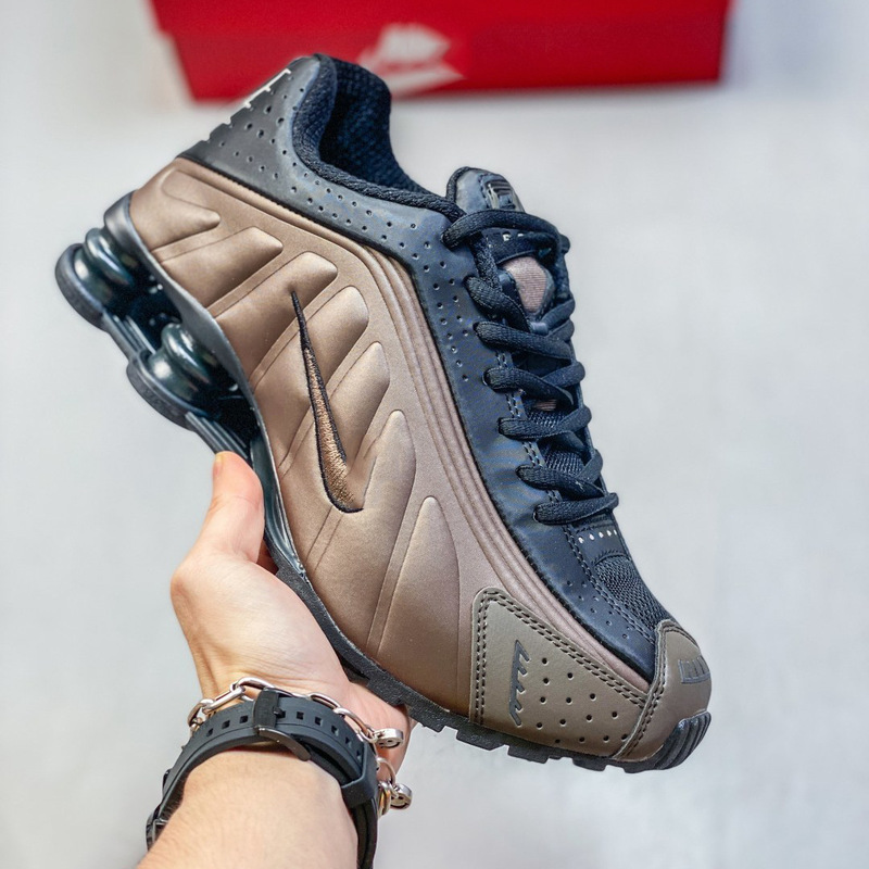 Pure Original Shox R4 High-Quality Air Column Spring Cushioning Running Shoes for Men and Women Cushioning Wear-Resistant Casual Sports Shoes