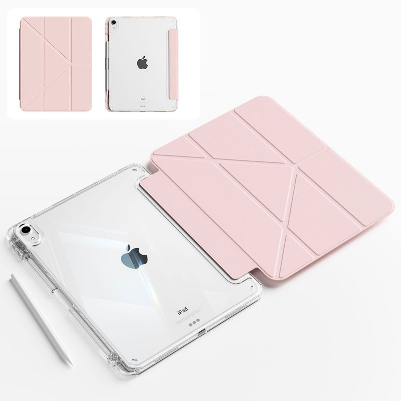 ペンスロット付き ipad 保護ケース 無地透明 Y 字型タブレット保護ケース air7 タブレット保護ケース 落下防止保護|undefined