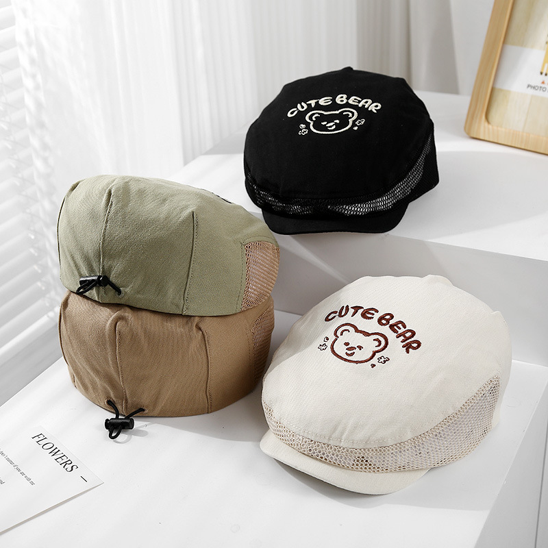 Baby Berry Sombrero de verano protector solar fino para niños, sombrero de visera, sombrero de entrada delantera, malla para niños, sombra transpirable