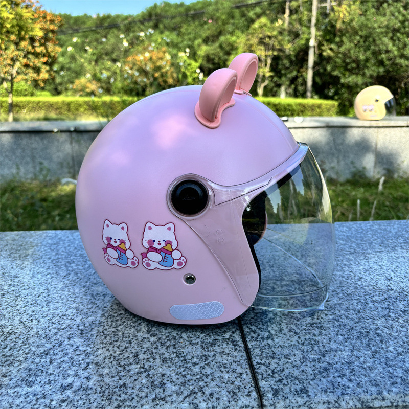 Light pink transparent long mirror no. 15 + pink bear ears