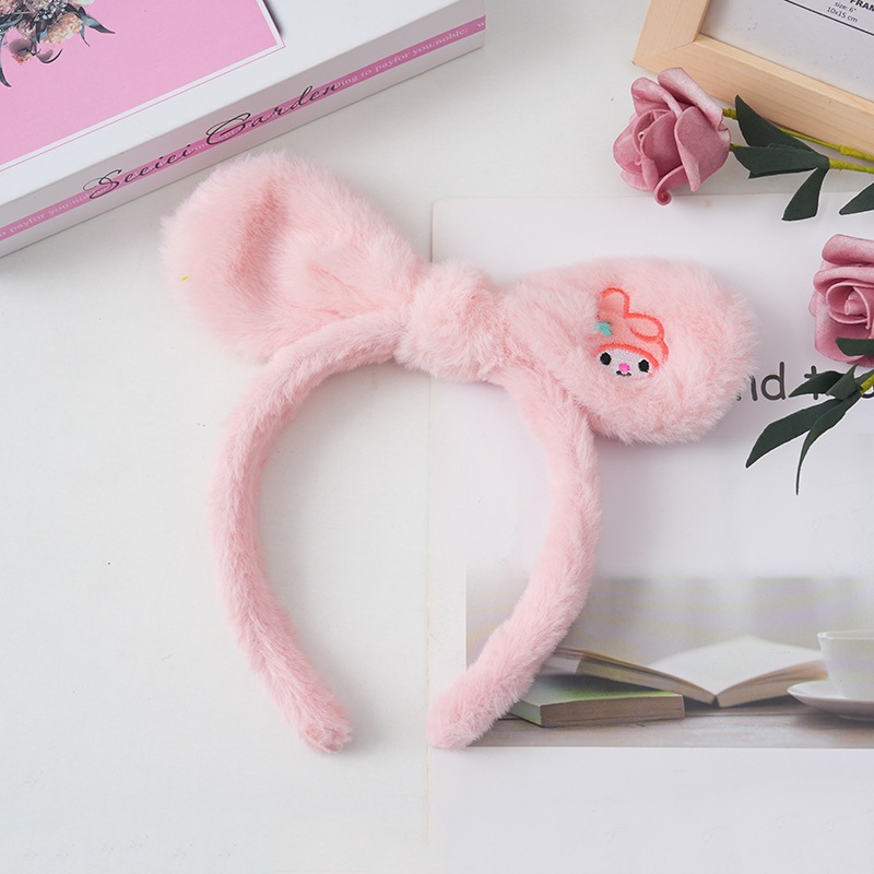 Linda diadema de perro de laurel de laurel de dibujos animados lindo diadema de esponja tridimensional Sanrio diadema de lavado de cara para niños tocado de presión de cabello al por mayor