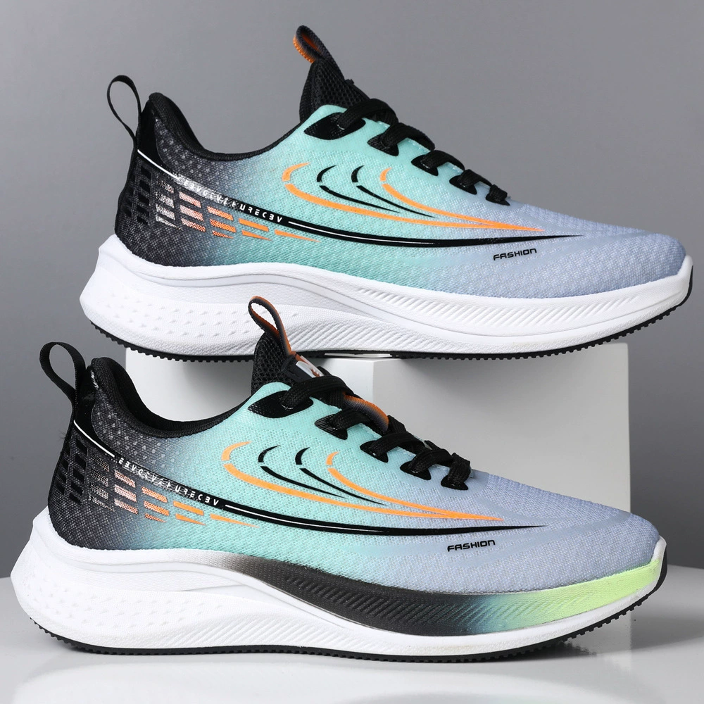 Новая мужская обувь рыбная сетка лапша дышащая цветная модная тенденция мужская повседневная спортивная обувь противоскользящая и износостойкая беговая обувь