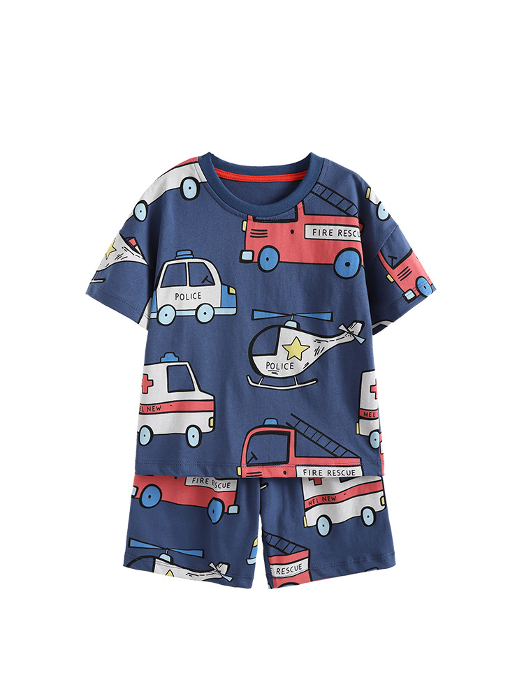 Malwee transfronterizo ropa de verano para niños nuevos niños europeos y americanos cuello redondo manga corta guapo niño casual dos piezas