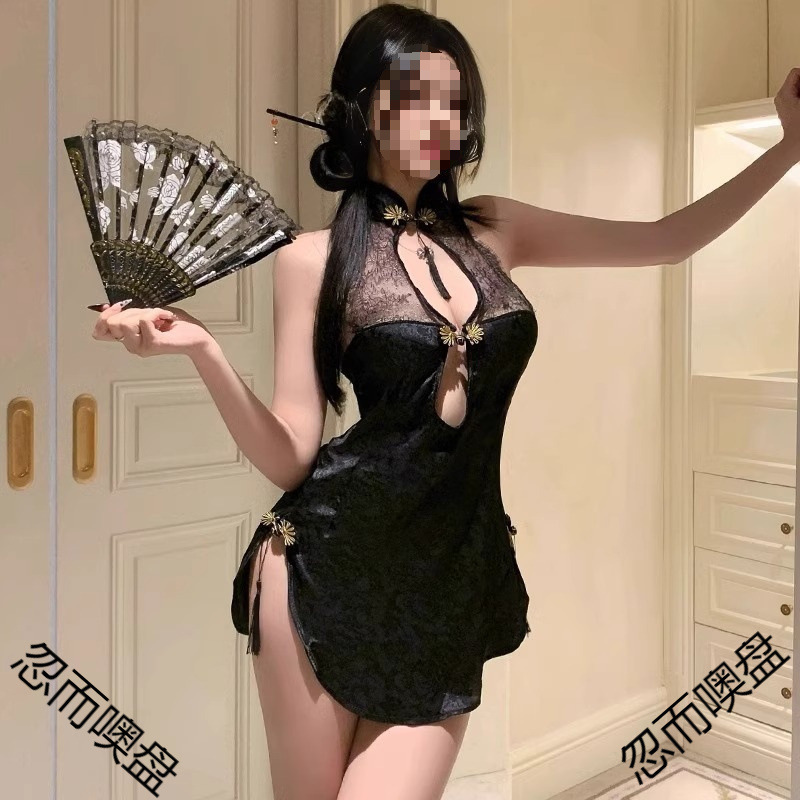 セクシーでホットなチャイナドレス制服、誘惑的な2025年新作小胸パッションベッドパジャマ、脱ぐ必要はありません|undefined