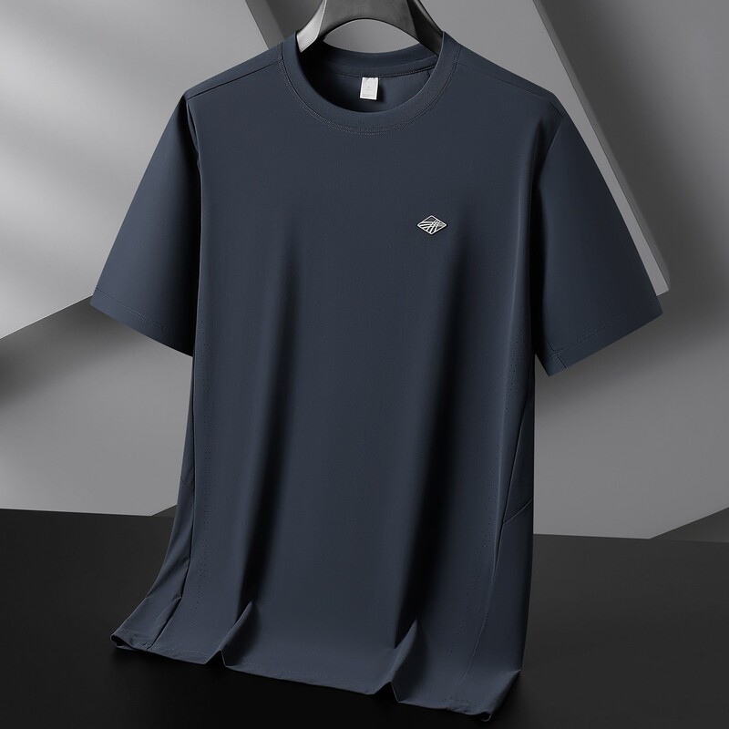 Fat Brother 2026 Ice-Feel Round Neck Short Sleeve T-Shirt Men's Large Size Sports Casual Sweatshirt Summer Fashion for Big Guys Fat Brother 2026 Ice-Feel Round Neck Short Sleeve T-Shirt Men's Large Size Sports Casual Sweatshirt Summer Fashion for Big Guys