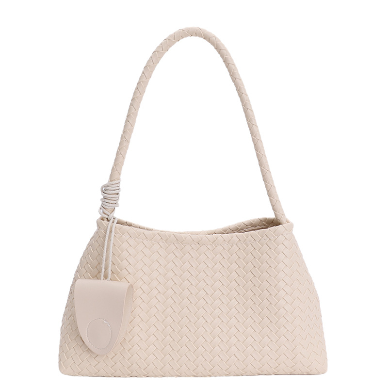 Bolsas de tejido casuales transfronterizas texturas bolsas de brazo mujeres otoño y invierno 2025 nuevo bolso de estilo extranjero bolso de hombro de moda